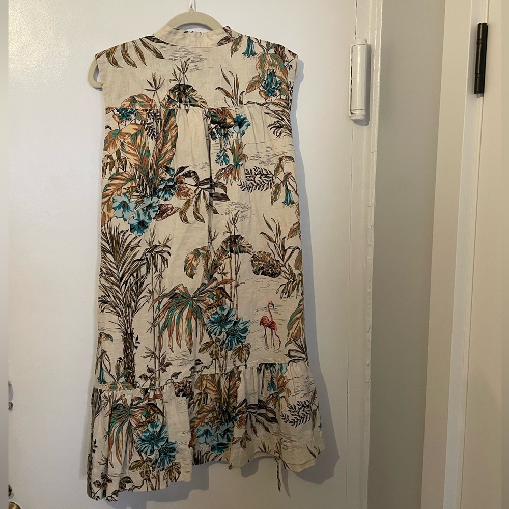 NWT Banana Republic Tropical Safari Animal Print Mini Dress with Belt - Picture 3 of 8